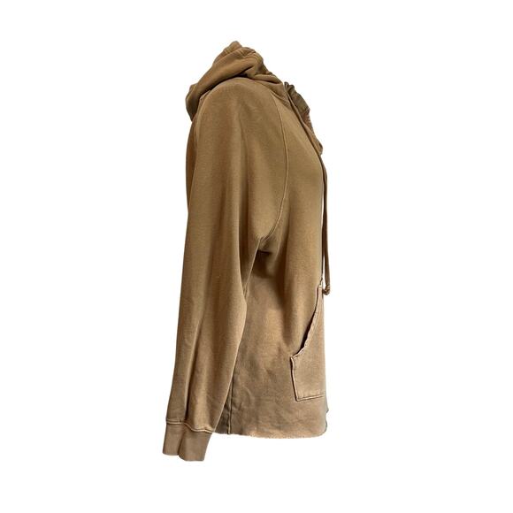 Aerie Tan Lounge Soft V Neck Oversized Cotton Blend Hoodie Size Small - Picture 2 of 10